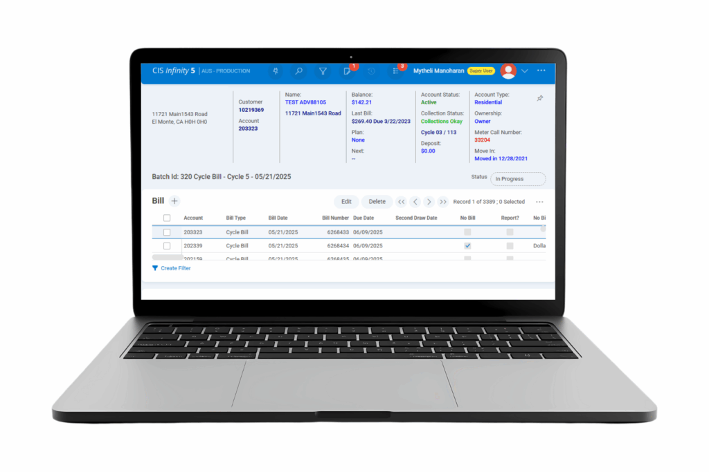 CIS Infinity Customer Information System - Utility Billing